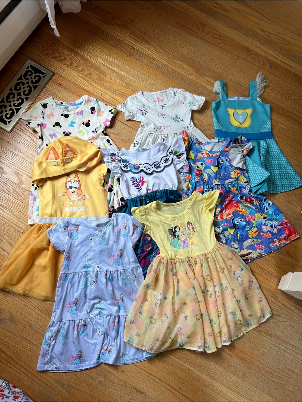 Girls Yellow Princess Graphic Dress